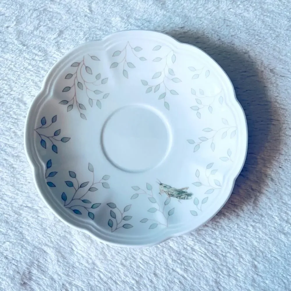 Lenox Butterfly Meadow Footed Tea Cup Saucer Coffee Cup Mug